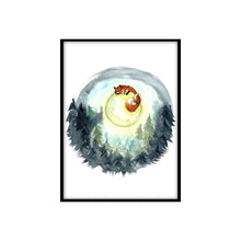Load image into Gallery viewer, Foxes and Moon