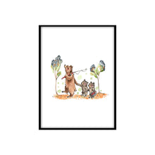 Load image into Gallery viewer, Bear Family Fishing