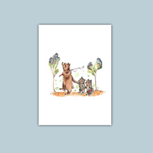 Load image into Gallery viewer, Bear Family Fishing