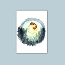 Load image into Gallery viewer, Foxes and Moon