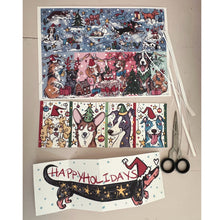 Load image into Gallery viewer, Printable Christmas Dog Card collection of 4 fun dog designs 🎄🐶
