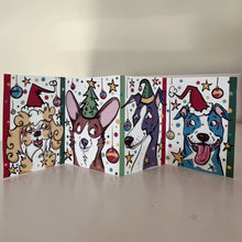 Load image into Gallery viewer, Printable Christmas Dog Card collection of 4 fun dog designs 🎄🐶
