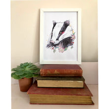 Load image into Gallery viewer, digital water colour illustration of a badger face
