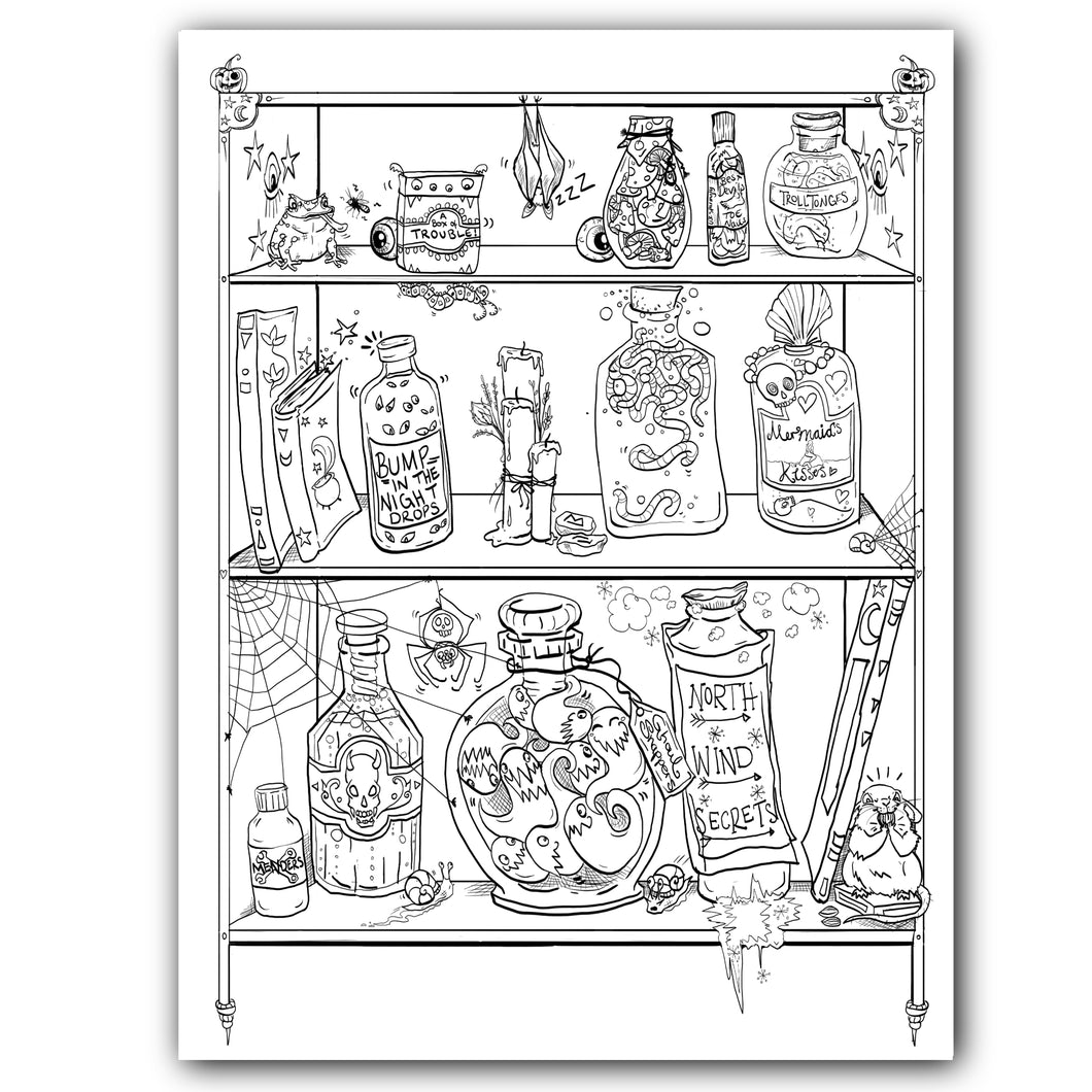 Witches Pantry and Witchy Cat